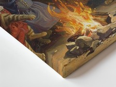 Wall Art Cats Dancing Around Campfire Fantasy Folklore Step Five Glowin Canvas