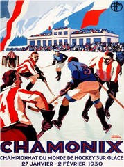 Decoration Poster.Room Interior art design.Chamonix.Ice Hockey.7421