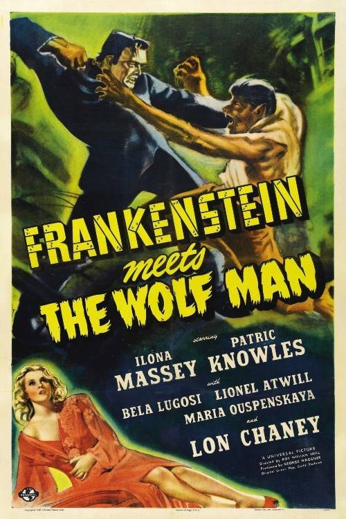 Frankenstein Meets the Wolf Man 1943 27″x40″ One Sheet Size Poster Movie Horror