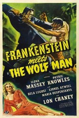 Frankenstein Meets the Wolf Man 1943 27″x40″ One Sheet Size Poster Movie Horror