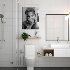 Laughing Moments: Set of 2 Black and White Canvas Prints for Bathroom Charm