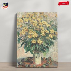 Claude Monet Yellow Flowers Vintage Painting Canvas Print Poster Home Decor