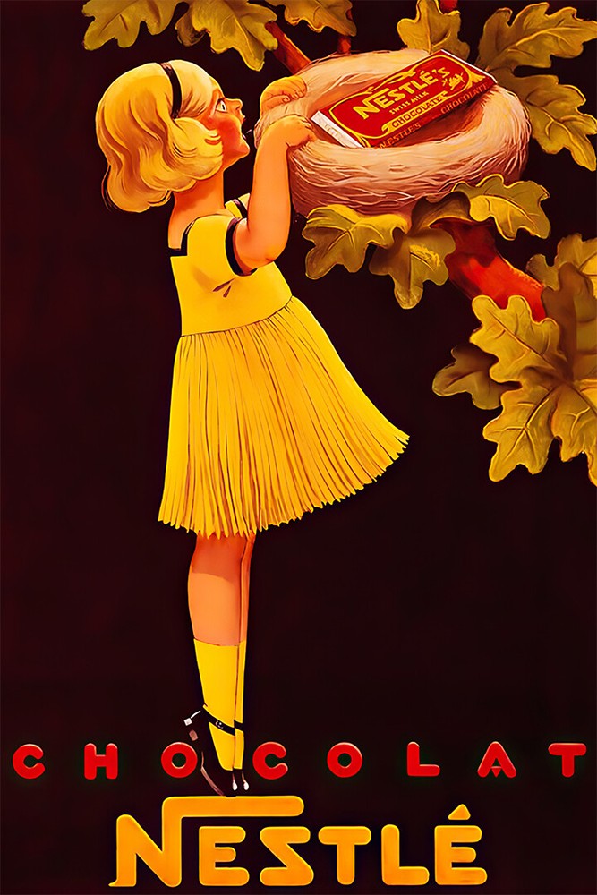 Nestle Chocolate Food Candy Girl Vintage Art Wall Room Poster – POSTER 20×30