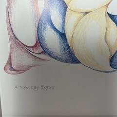 Daphne Odjig Canadian Indian A New Day Begins Card Series Signed Colored 9″x6″