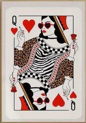 Canvas Wall Art QUEEN OF HEARTS Whimsical Humorous Attitude 12 x 16 990