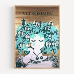 Denmark – Copenhagen – Tivoli Gardens Welcome Poster – 1985 Retro Travel Poster