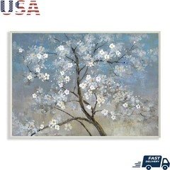 Modern Abstract Floral Wall Plaque Ready to Hang Home Decor MDF Art 13×19 Inches