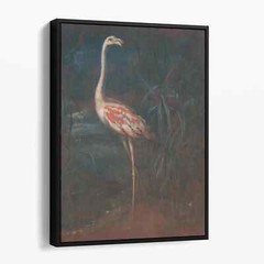 Vintage Flamingo Painting Retro Birds Paintings Animals Canvas Print Wall Art