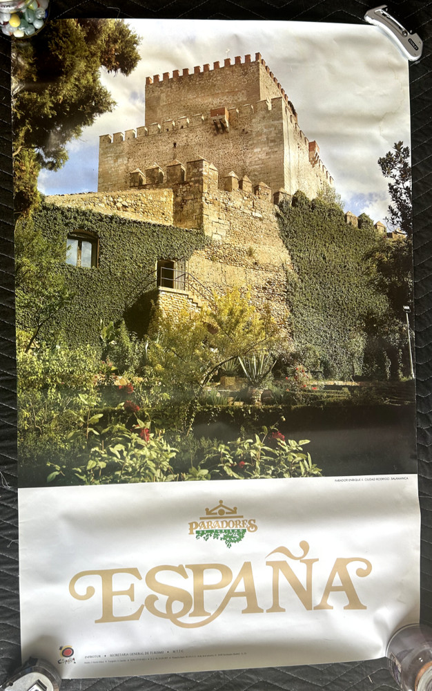 Vintage Paradores España J. Garcia Ochoa Travel Poster 24.5×39.5″