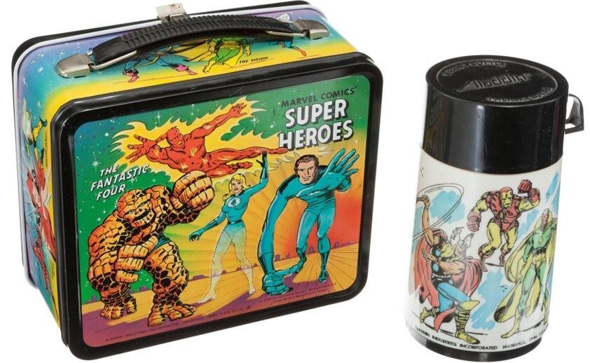 1976 Super Heroes Lunch Box POSTER 24 X 18 Inches Nice!