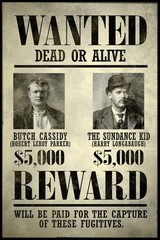 Wanted Butch Cassidy The Sundance Kid Cool Wall Art Print Poster 16×24