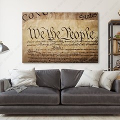 We The People United States Constitution USA History Canvas Print Wall Art