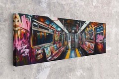 Subway Graffiti Canvas Panoramic Urban Street Art Extra Large Wall Decor