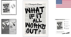 Inspirational Retro Newspaper Canvas 8x12in – What If It All Works Out