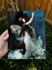 Mermaid Wall Art Print Of A Painting Art Mermaids Decor 8×10 Selkie Nymph Fairy