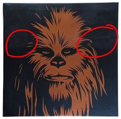 2-Pc Canvas Wall Art Set Disney Star Wars Chewbacca & BB8 Black Background *READ