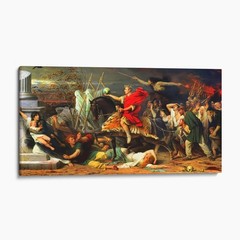 Caesar Crosses the Rubicon Ancient Rome History Canvas Wall Art Print