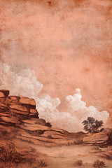 BOHO DESERT ABSTACT WALL ART PRINT/CANVAS POSTER 8 OPTIONS FREE SHIP A120