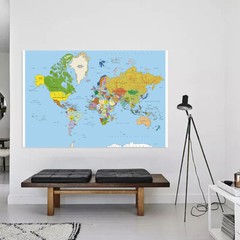 WORLD MAP GIANT POSTER WALL ART DECOR SIZE 59*39in