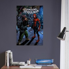 EMINEM VS SPIDER-MAN POSTER MARVEL COMIC COVER STYLE RAP BATTLE STREET ART