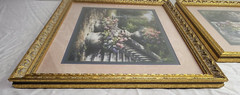 2 Home Interiors & Gifts Floral Wall Hanging Pictures Artwork Coordinating Set