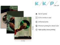 Black Men Wall Art African DJ Painting Pictures Wall Decor Hip Hop Posters Mo…