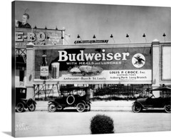 1920s Budweiser Advertising Billboard Photo Gallery Canvas Wrap Art Wall Decor