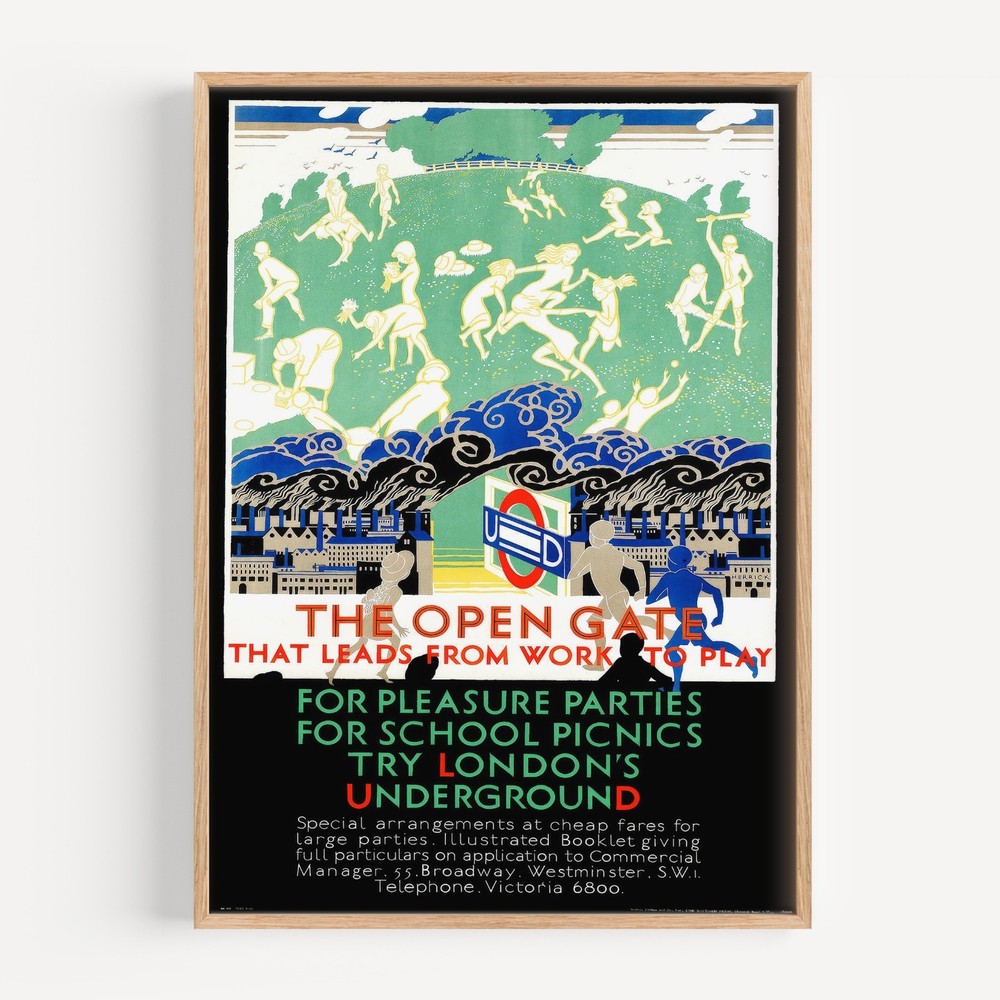 The Open Gate that Leads from Work to Play 1922 Retro Travel Poster