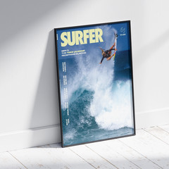 Vintage SURFER Magazine Cover Poster Retro Surf Wall Art Beach Decor Print