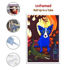 Blue Dog George Rodriguez Canvas Art Home Decor Poster