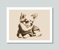 Long-Hair CHIHUAHUA Dog Photo Picture Pet Print in 8×10, 8.5×11 or 11×14 WB3s