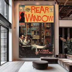 Rear Window Classic Movie Poster Retro Film Print 24×36 Unframed Gift