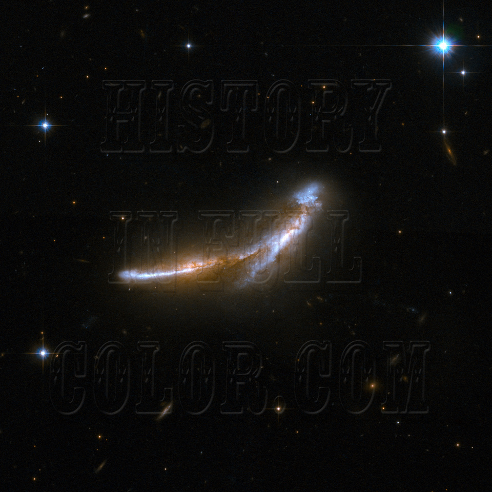 Dolphin Galaxy NGC 6670 Hubble JPL NASA space telescope photo hs-2008-16-ad