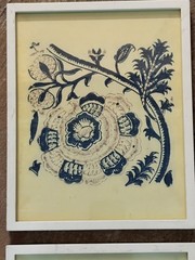 Set Of 2 Pottery Barn Framed Floral Foliage Art Prints Wall Decor 8.5×10.5