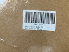 Boho Wall Art 6 Abstract Prints on Canvas Sage Green/Tan BRAND NEW OPENED BOX
