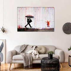58199 BANKSY Coloured Rain Bild Street Wall Decor Print Poster