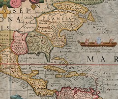 1623 Map of North and South America Mercator Hondius Wall Art Poster Print Decor