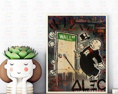 Alec Monopoly Wall St Art Print| Mounted Canvas | Framed Canvas |Acrylic