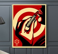 Shepard Fairey Kiss Me Deadly Print | Mounted Canvas |Framed Canvas |Acrylic