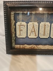 Nicely Framed FAITH Print Wall Art 11 x 7 Wood Simulated Black Frame Wall Decor