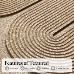 Abstract Wall Art Set 3pcs 24x36in Neutral Textured Canvas