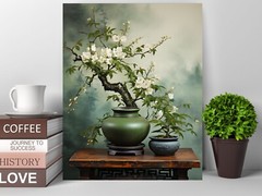 11×14 Bonsai Tree Canvas Print Wall Art