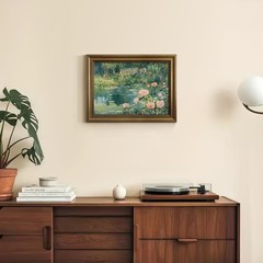 Rose Framed Canvas Wall Art,12×16 Inch Vintage Floral Painting for Bedroom Do…