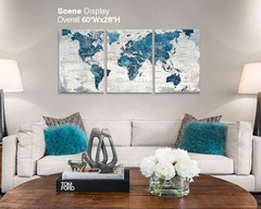 Wall Art Living Room Bedroom Wall Decor Blue Office Pictures Wall Decoration