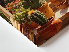 Wall Art Canvas a Cozy Still Life Painting Seen from a Window Ledge Several