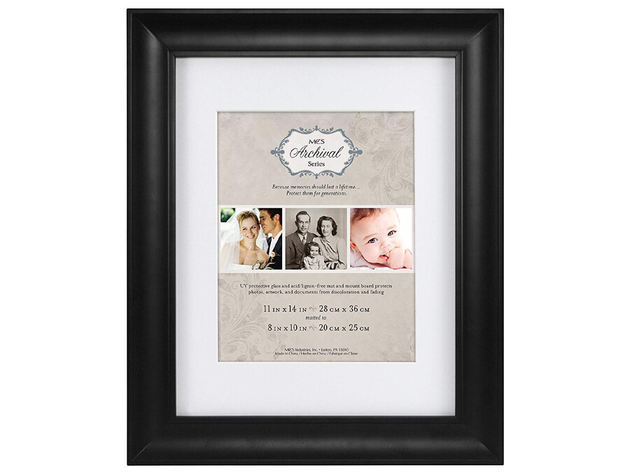 MCS Archival Series Picture Frame 11×14 for 8×10 – Black(Same Shipping Any qty)