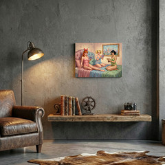 Powerpuff Girls Adult Canvas Print 12×16 – Vintage Retro Pin-Up Wall Art Decor