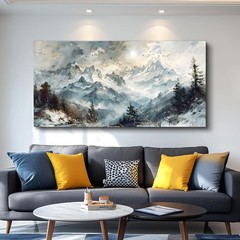 Large Wall Art For Living Room Canvas Wall Decor For Office Abstract Mountain…