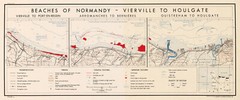 1943 Military War Map Beaches of Normandy – Vierville to Houlgate Poster History