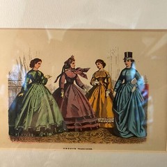 Godey’s Fashions 8″ x 10″ Framed Matted Print Women Hang or Tabletop Frame